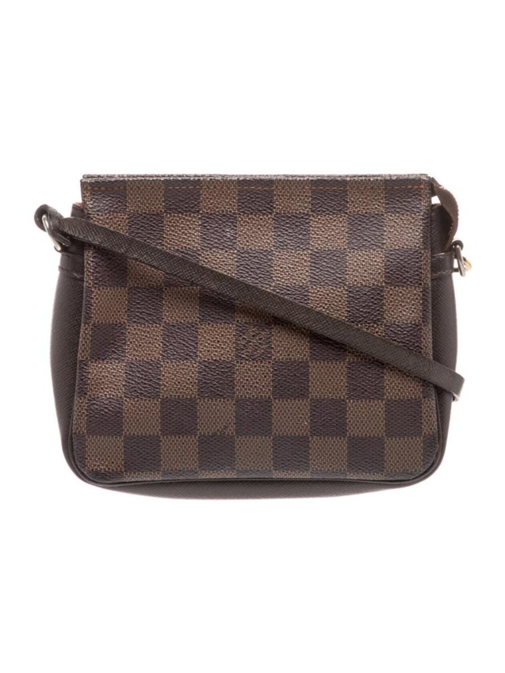 Louis Vuitton Trousse Pochette Damier Ebene Brown Canvas Crossbody Bag